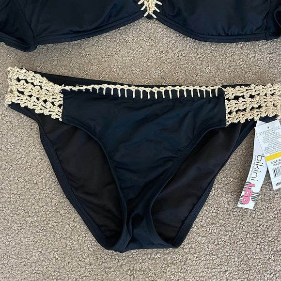 Black and Cream Crochet Bikini Set by bikini lab NWT
Top L Bottoms M - Picture 4 of 6